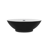 Barclay - Noelani 66''Oval AC Tub,Matte Black W/Internal Drain & OF WT - White