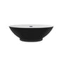 Barclay - Noelani 66''Oval AC Tub,Matte Black W/Internal Drain & OF WT - White