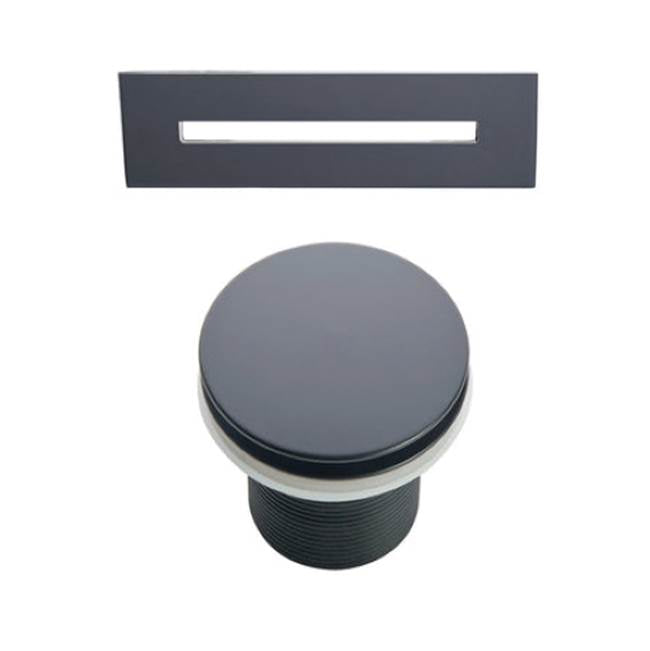 Noelani 66''Oval AC Tub,Matte Black W/Internal Drain & OF BG