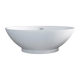 Barclay - Noelani 66''Oval AC Tub, white W/Internal Drain & OF WT - White