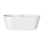 Barclay - Patrick 67'' AC Tub Light Grey W/Internal Drain & OF White - White