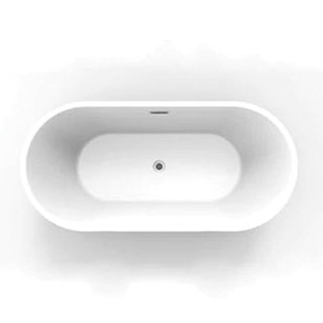 Patrick 67'' AC Tub Light Grey W/Internal Drain & OF BG