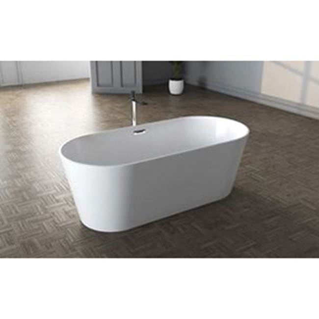 Patrick 67'' Freestanding AC WHTub,W/Internal Drain & OF BN