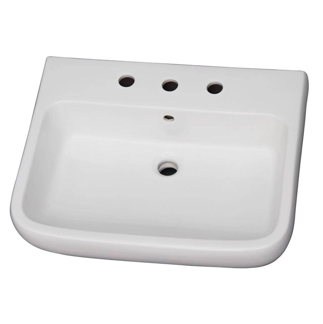 Barclay - Metropolitan 600 Ped Lav Basin 4'' Center Set, White - White