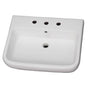 Barclay - Metropolitan 600 Ped Lav Basin 4'' Center Set, White - White