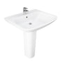 Barclay - Eden 650 Ped Lav Basin Only 4'' Center Set,White - White