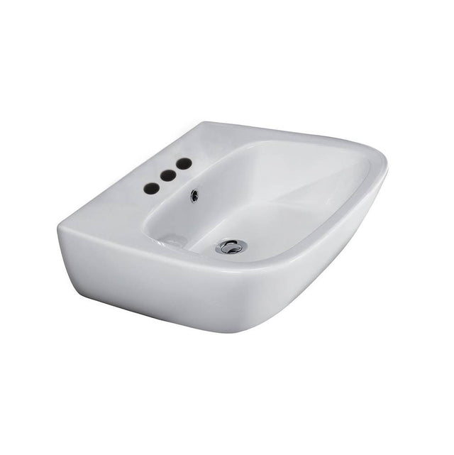 Barclay - Elena 500 Ped Lav Basin 4'' Center Set, White - White