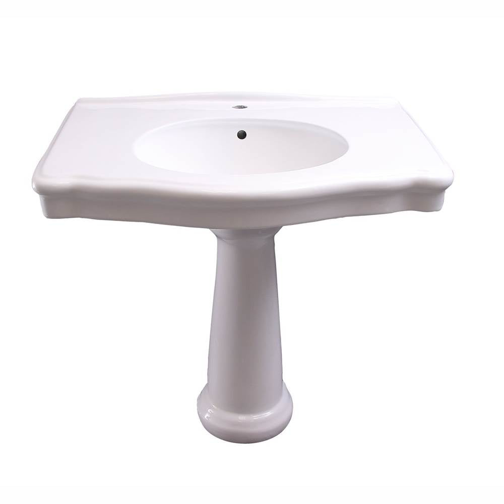 Barclay - Anders Basin Only with1-Faucet Hole,W/ Overflow,White - White