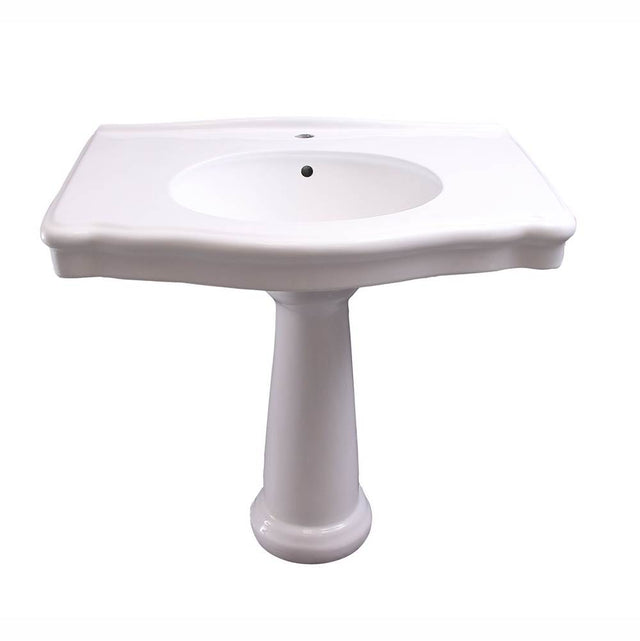 Barclay - Anders Basin Only with1-Faucet Hole,W/ Overflow,White - White