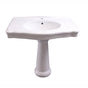 Barclay - Anders Basin Only with1-Faucet Hole,W/ Overflow,White - White