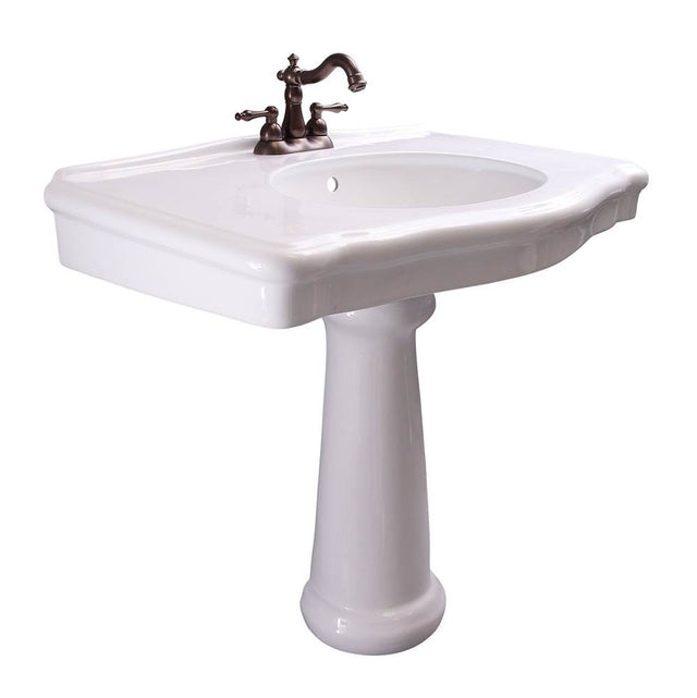 Barclay - Anders Basin Only w/ 4'' CC Hole,W/ Overflow,White - White