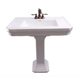 Barclay - Corbin Basin Only w/ 4'' CC Hole,W/ Overflow, White - White