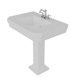 Corbin Basin Only w/ 4'' CC Hole,W/ Overflow, White