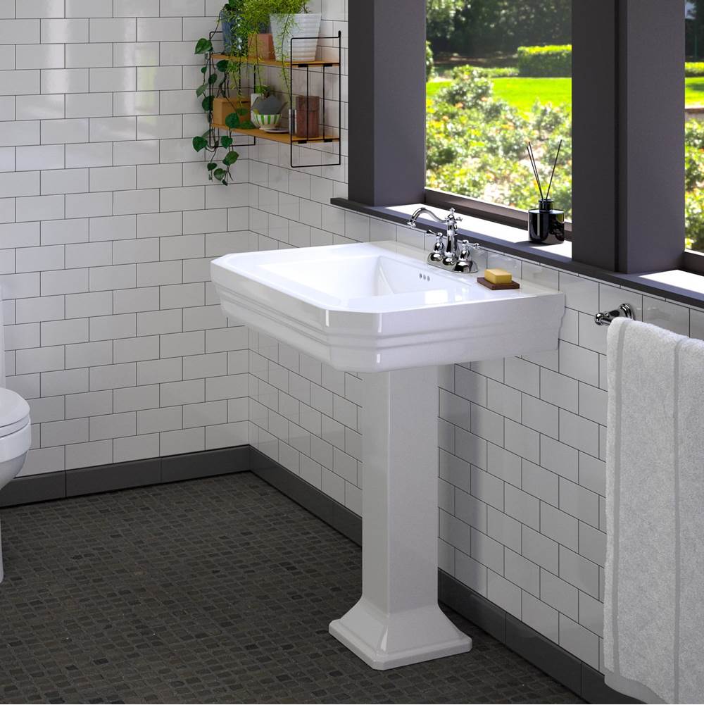 Corbin Basin Only w/ 4'' CC Hole,W/ Overflow, White
