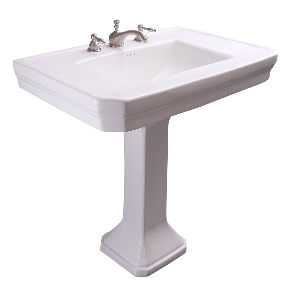 Barclay - Corbin Basin Only w/ 8'' WS Hole,W/ Overflow, White - White