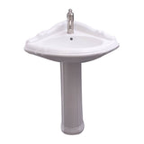 Barclay - Ethan Corner Basin Only with 1-Faucet Hole,W/Overflow,WH - White