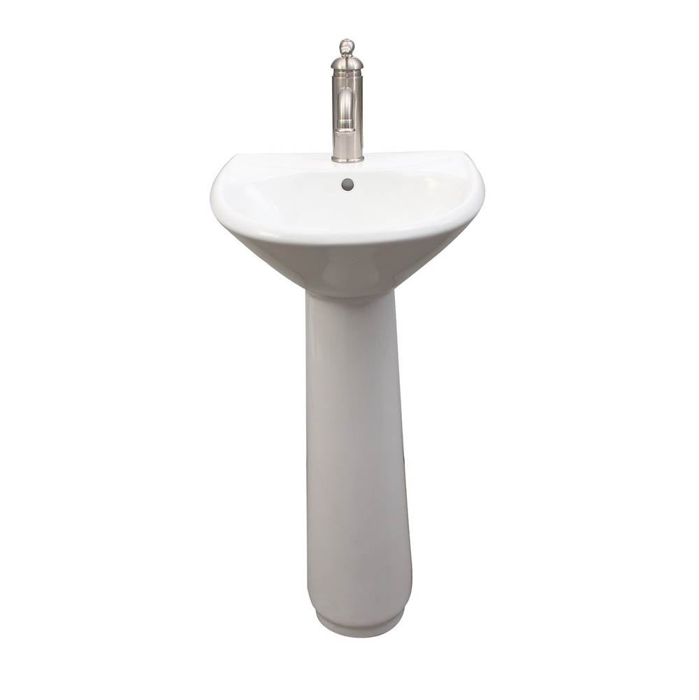 Barclay - Gair Basin Only with1-Faucet Hole,W/ Overflow, White - White
