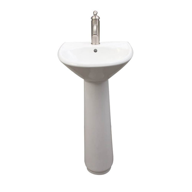 Barclay - Gair Basin Only with1-Faucet Hole,W/ Overflow, White - White