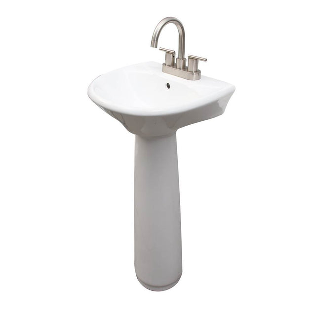 Barclay - Gair Basin Only w/ 4'' CC Hole,W/ Overflow, White - White