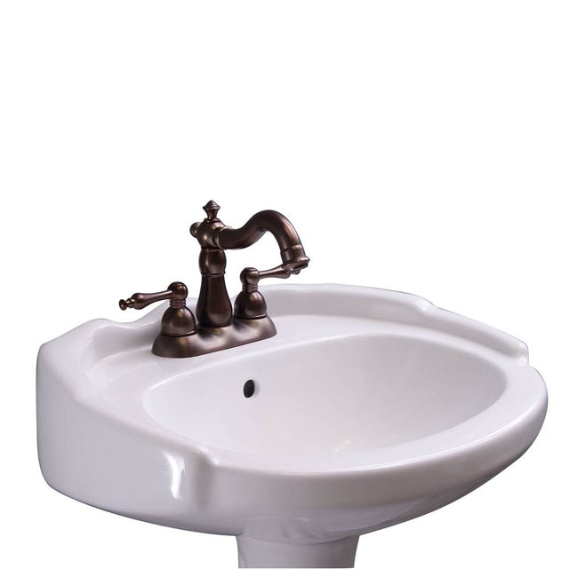 Barclay - Silvi 20'' Basin Only with 4'' Center Set,W/ Overflow,WH - White