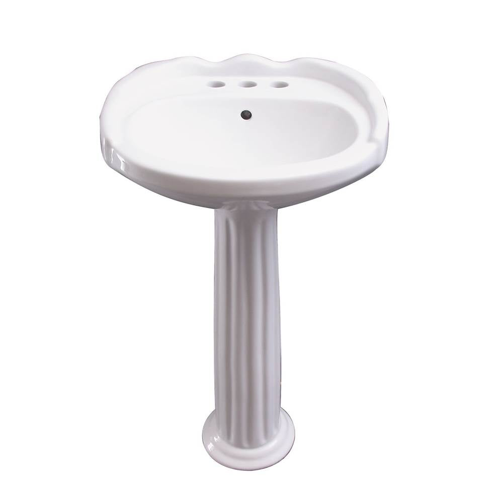 Barclay - Silvi 20'' Basin Only with 6'' Centerset,W/ Overflow,WH - White