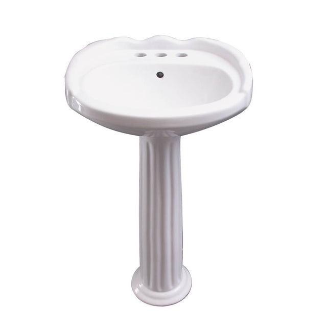 Barclay - Silvi 20'' Basin Only with 6'' Centerset,W/ Overflow,WH - White