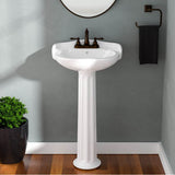 Arianne 19'' Basin Only with 4'' Center Set,W/ Overflow,WH