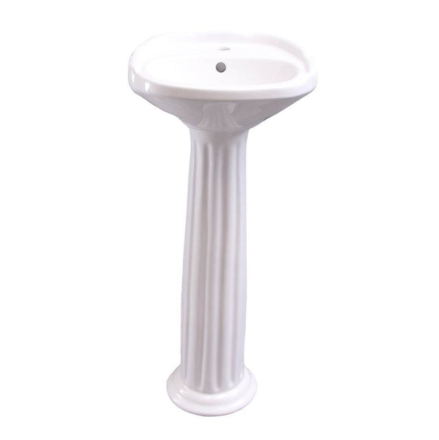 Barclay - Silvi 15'' Basin Only with 1-Faucet Hole,W/ Overflow,WH - White