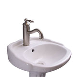 Silvi 15'' Basin Only with 1-Faucet Hole,W/ Overflow,WH