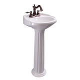 Barclay - Silvi 15'' Basin Only with 4'' Center Set,W/ Overflow,WH - White