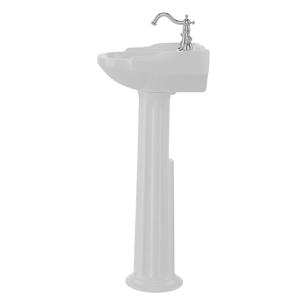 Silvi 15'' Basin Only with 4'' Center Set,W/ Overflow,WH
