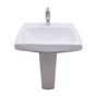 Barclay - Ambrose Basin Only with 1 Hole Overflow, White - White