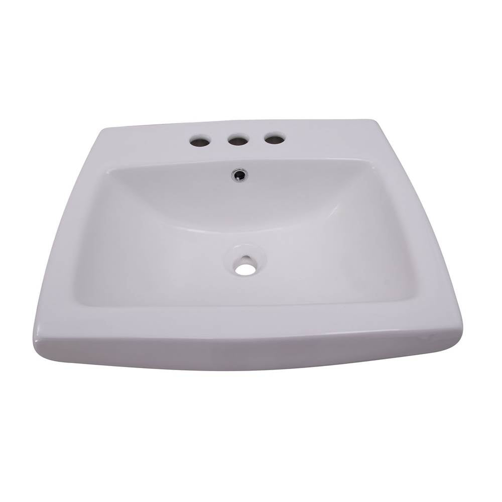 Barclay - Ambrose Basin Only for 4'' CC Overflow, White - White