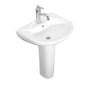 Barclay - Banks  Basin Only with 1 Faucet Hole, Overflow, White - White