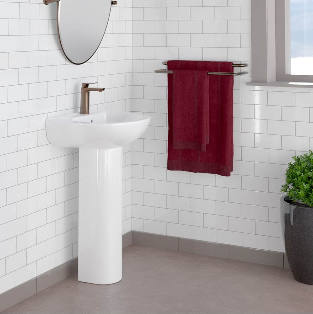 Banks  Basin Only with 1 Faucet Hole, Overflow, White