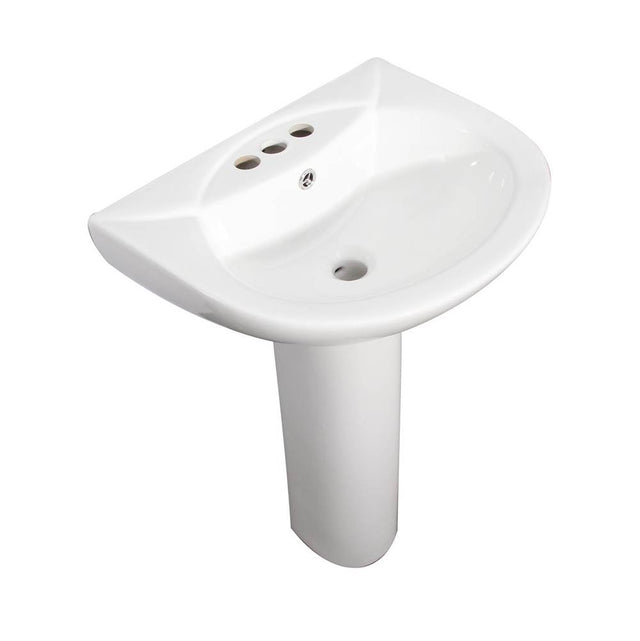 Barclay - Banks  Basin Only for 4''CC Faucet Hole, Overflow, White - White