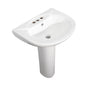 Barclay - Banks  Basin Only for 4''CC Faucet Hole, Overflow, White - White
