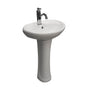 Barclay - Ashley Basin Only with 1 Faucet Hole, Overflow, White - White