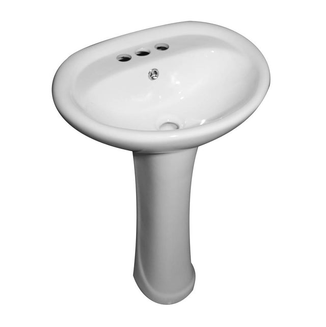 Barclay - Ashley Basin Only For 4'' CC Faucet Hole, Overflow, White - White