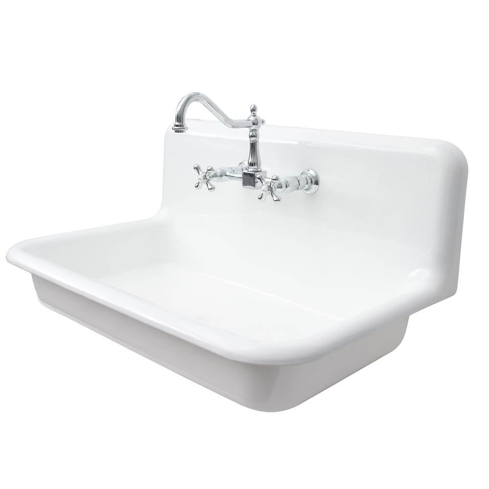 Kerville 36'' Lavatory Sink 8'' Widespread,Wall Hung,White