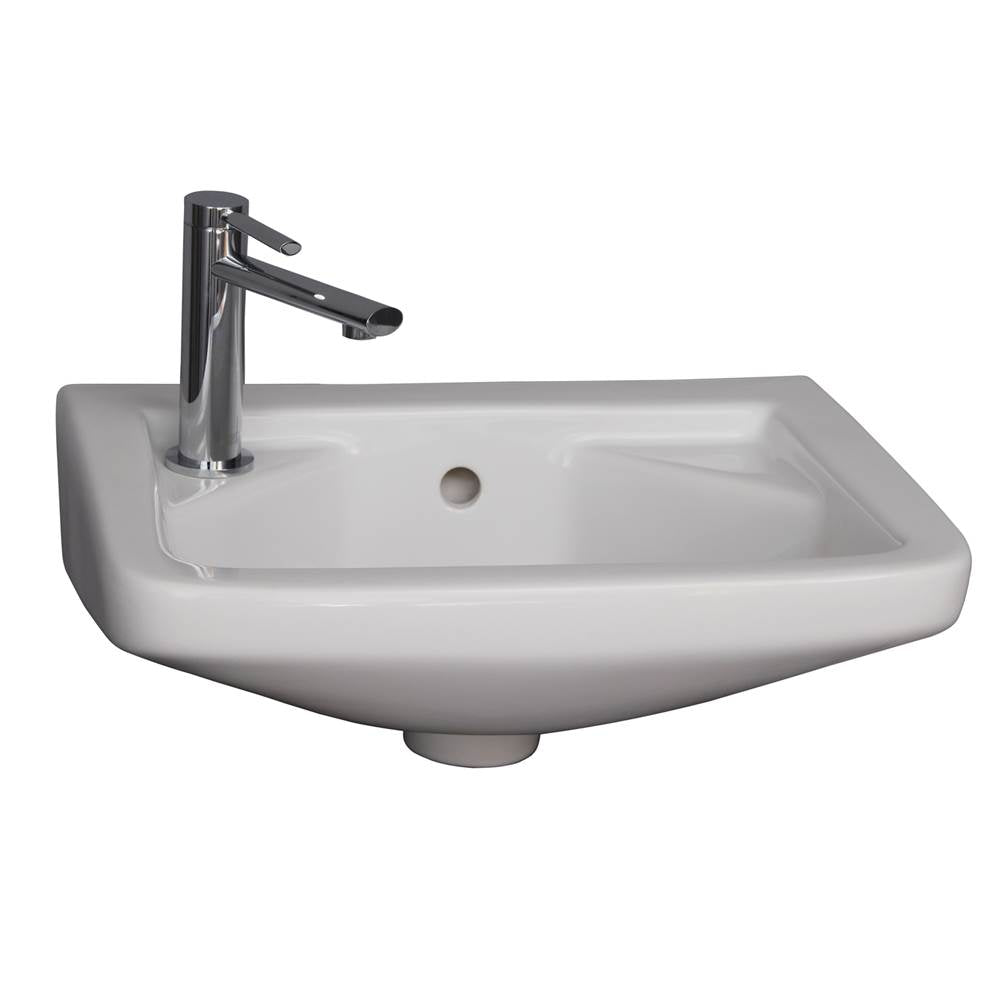 Barclay - Mirna Wall-Hung Basin Hole on left, White - White