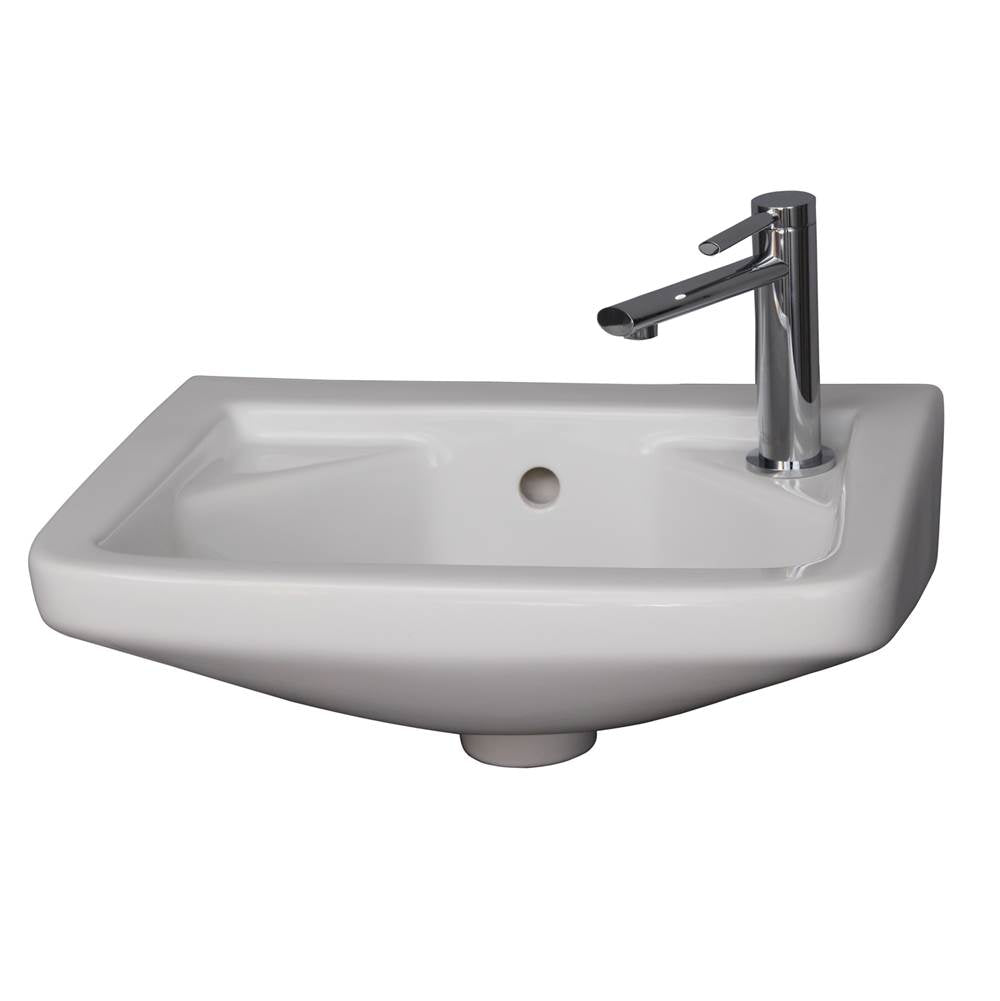 Barclay - Mirna Wall-Hung BasinHole on right, White - White