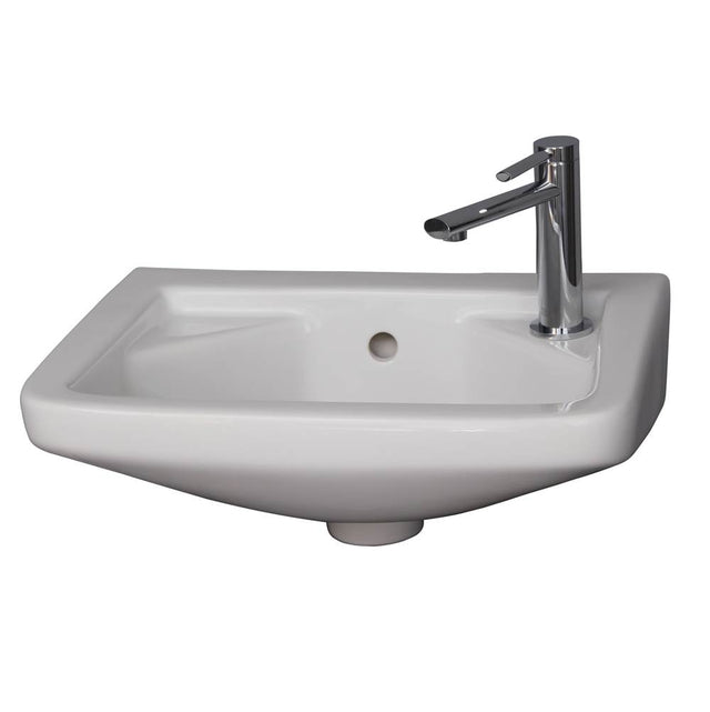 Barclay - Mirna Wall-Hung BasinHole on right, White - White