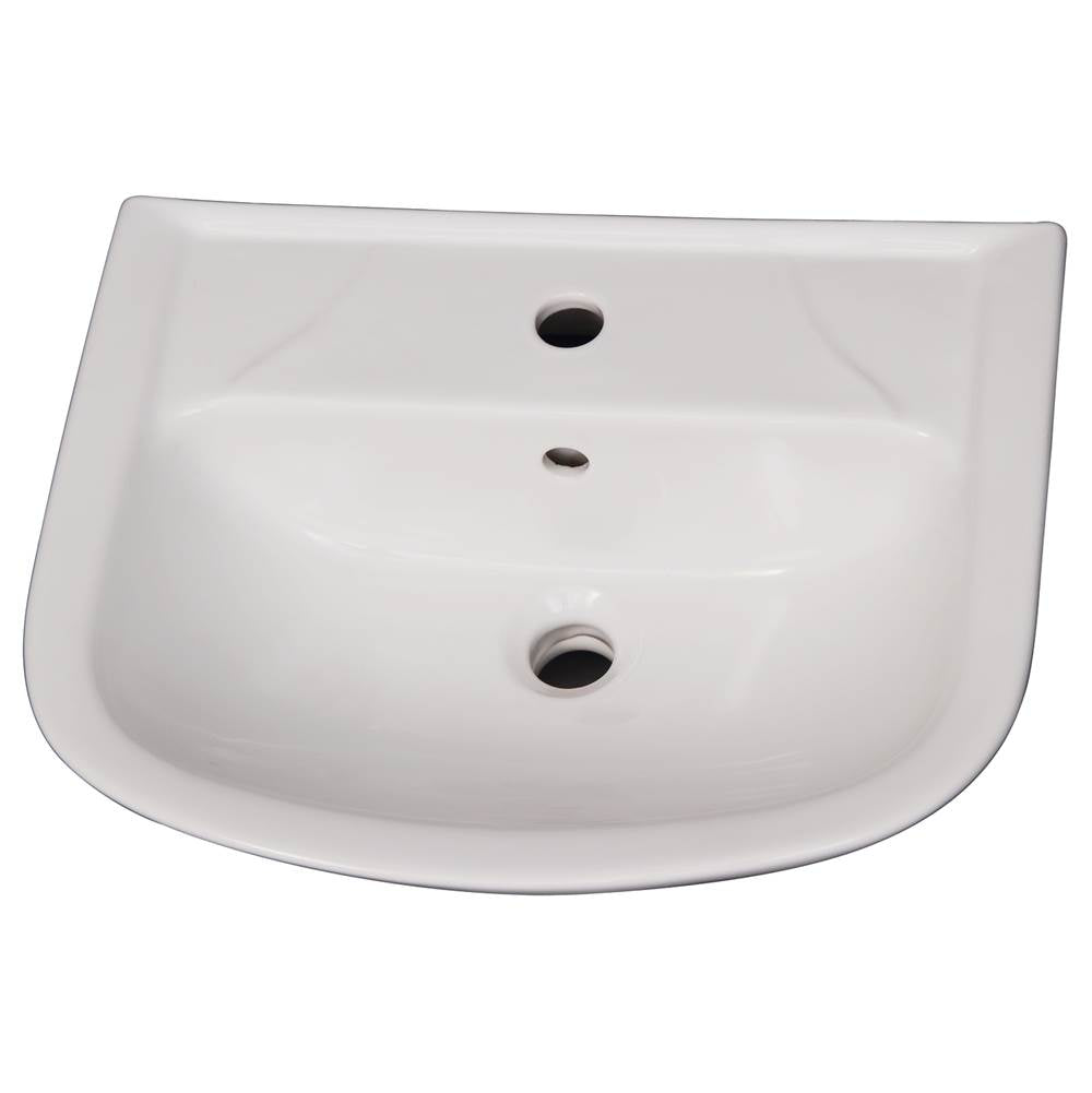 Barclay - Lara 510 Ped Lav Basin 1 Hole, White - White