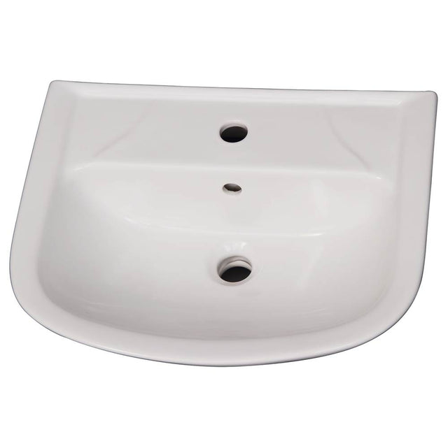 Barclay - Lara 510 Ped Lav Basin 1 Hole, White - White