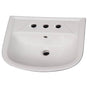 Barclay - Lara 510 Ped Lav Basin 8'' cc, White - White