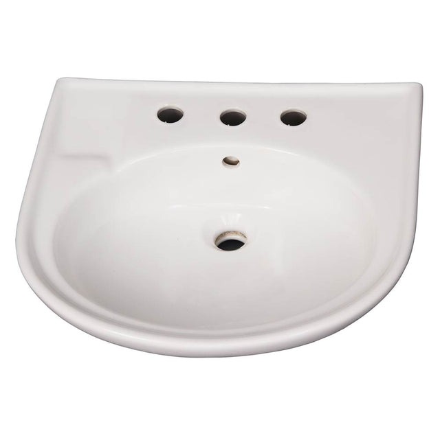 Barclay - Cynthia 520 Ped Lav Basin 8'' cc, White - White