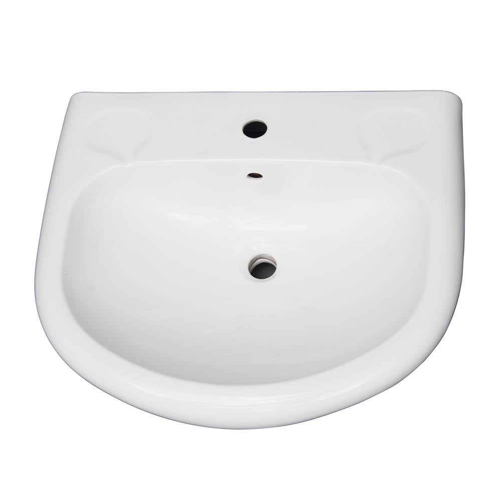 Barclay - Orient 660 Ped Lav Basin 1 Hole, White - White