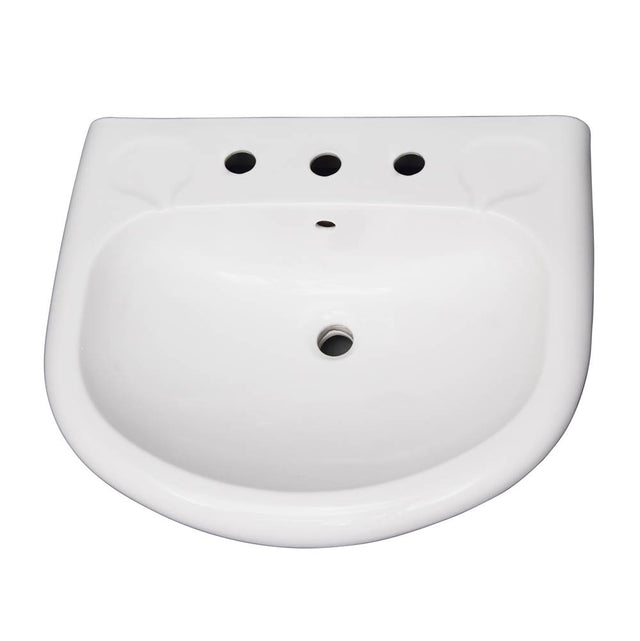 Barclay - Orient 660 Ped Lav Basin 8'' cc, White - White