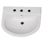 Barclay - Anabel 555 Ped Lav Basin 8'' cc, White - White